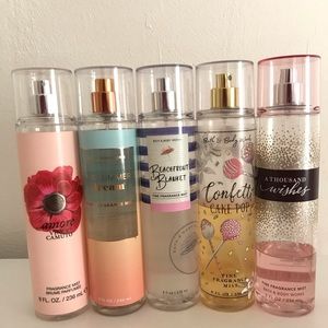 Lot of used fragrance mists